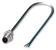 PHOENIX CONTACT 1530582 Sensor Cable, Flush, M5 Plug, Free End, 3 Positions, 500 mm, 19.6 "