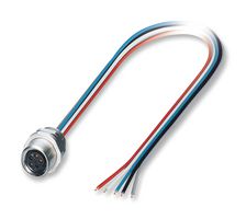 PHOENIX CONTACT 1424233 Sensor Cable, Flush, M8 Receptacle, Free End, 5 Positions, 500 mm, 19.6 "