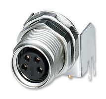 PHOENIX CONTACT 1456158 传感器连接器, M8, 母, 4路, PCB插座, 直角面板安装