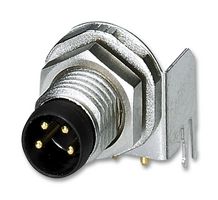 PHOENIX CONTACT 1456048 传感器连接器, M8, 公, 4路, PCB插头, 直角面板安装