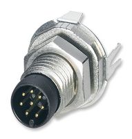 PHOENIX CONTACT 1424236 传感器连接器, M8, 公, 8路, PCB插头, 直形面板安装