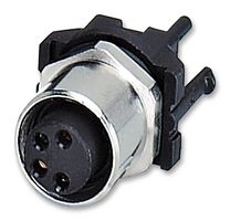 PHOENIX CONTACT 1524789 传感器连接器, M8, 母, 4路, PCB插座, 直形面板安装