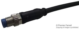 TE CONNECTIVITY 1-2273002-1 Sensor Cable, AMP, M8 Plug, Free End, 4 Positions, 1.5 m, 4.9 ft