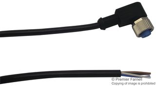 TE CONNECTIVITY 1-2273083-1 传感器电缆, AMP, 90° M12插座, 自由线端, 4路, 1.5 m, 4.92 ft