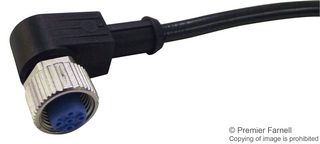 TE CONNECTIVITY 1-2273089-1 Sensor Cable, AMP, 90° M12 Receptacle, Free End, 5 Positions, 1.5 m, 4.9 ft