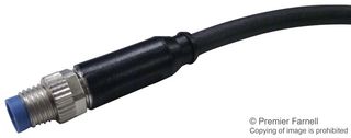 TE CONNECTIVITY 2273004-1 Sensor Cable, AMP, M8 Plug, Free End, 3 Positions, 1.5 m, 4.9 ft
