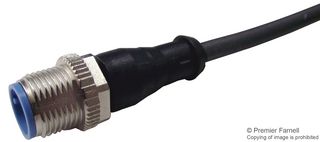 TE CONNECTIVITY 2273034-1 Sensor Cable, AMP, M12 Plug, Free End, 5 Positions, 1.5 m, 4.9 ft
