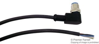 TE CONNECTIVITY 2273088-1 Sensor Cable, AMP, 90° M12 Plug, Free End, 5 Positions, 1.5 m, 4.9 ft