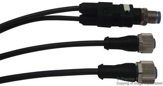 TE CONNECTIVITY 2273107-4 传感器电缆, AMP, M12 插头, M12 插座, 4路, 1.5 m, 4.9 ft