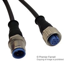 TE CONNECTIVITY 2273113-4 Sensor Cable, AMP, M12 Plug, M12 Receptacle, 4 Positions, 1.5 m, 4.9 ft
