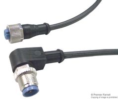 TE CONNECTIVITY 2273122-4 Sensor Cable, AMP, 90° M12 Plug, M12 Receptacle, 5 Positions, 1.5 m, 4.9 ft