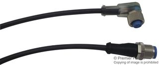 TE CONNECTIVITY 2273126-4 传感器电缆, AMP, M12 插头, 90° M12插座, 4路, 1.5 m, 4.9 ft
