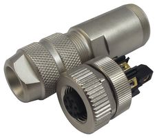 TE CONNECTIVITY T4110512041-000 传感器连接器, PG9/6-8mm, M12, 母, 4路, 螺丝插座, 直形线缆安装