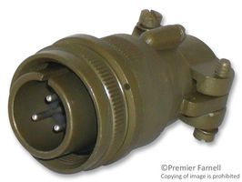 ITT CANNON MS3106E16S-5P 圆形连接器, MIL-DTL-5015 系列, MS3106 Series, 直型插头, 3 触点, 焊接引脚, 螺纹
