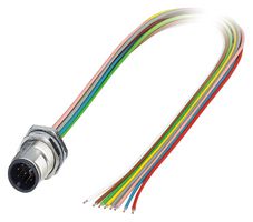 PHOENIX CONTACT 1551914 Sensor Cable, M12 Plug, Free End, 8 Positions, 500 mm, 19.6 "