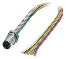 PHOENIX CONTACT 1437135 Sensor Cable, M12 Plug, Free End, 17 Positions, 500 mm, 19.6 "