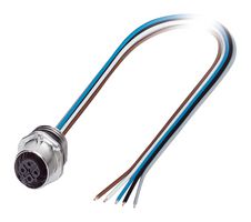 PHOENIX CONTACT 1520000 Sensor Cable, M12 Receptacle, Free End, 5 Positions, 500 mm, 19.6 "