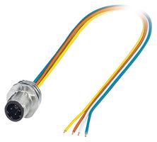 PHOENIX CONTACT 1551558 Sensor Cable, M12 Plug, Free End, 4 Positions, 500 mm, 19.6 "
