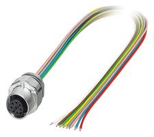 PHOENIX CONTACT 1523489 Sensor Cable, M12 Receptacle, Free End, 8 Positions, 500 mm, 19.6 "