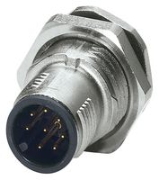 PHOENIX CONTACT 1441804 传感器连接器, SPEEDCON Series, M12, 公, 8路, PCB插头, 直形面板安装