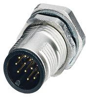 PHOENIX CONTACT 1559945 传感器连接器, SPEEDCON Series, M12, 公, 12路, PCB插头, 直形面板安装