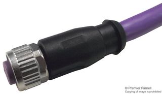 HARTING 21 34 890 0486 010 传感器电缆, M12 插座, 自由线端, 4路, 1 m, 3.28 ft