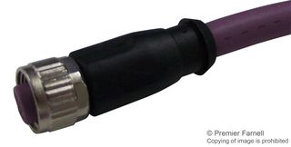 HARTING 21 34 890 0487 010 传感器电缆, M12 插座, 自由线端, 4路, 1 m, 3.28 ft