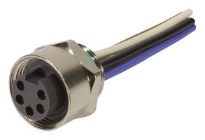 HARTING 21 04 316 2501 Sensor Cable, 7/8" Receptacle, Free End, 4P+PE Positions, 500 mm, 19.6 "