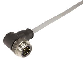 HARTING 21 34 989 9495 006 传感器电缆, 90° 7/8英寸插头, 90° 7/8英寸插座, 4路, 600 mm, 23.6 "