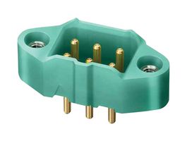 HARWIN M300-MV30645M1 引脚针座, 黑色 / 绿色, 线至板, 3 mm, 2 排, 6 触点, 通孔安装, M300