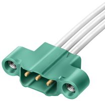 HARWIN M300-3250396M1 连接器外壳, 黑色 / 绿色, M300, 插头, 3 路, 3 mm, M300-1010045 & M300-1020045 公压接触芯