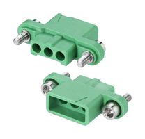 HARWIN M300-2250396F2 Connector Housing, Black / Green, M300, Receptacle, 3 Ways, 3 mm