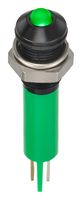APEM Q6P1BXXG24E 发光二极管指示器 面板安装, 绿色, 24 VDC, 6 mm, 20 mA, 40 mcd, IP67