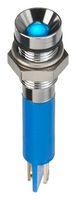 APEM Q6R1CXXB12E 发光二极管指示器 面板安装, 蓝色, 12 VDC, 6 mm, 20 mA, 1.2 cd, IP67