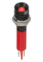 APEM Q6R1BXXR24E 发光二极管指示器 面板安装, 红色, 24 VDC, 6 mm, 20 mA, 40 mcd, IP67