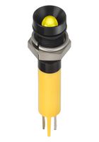 APEM Q6R1BXXY24E 发光二极管指示器 面板安装, 黄色, 24 VDC, 6 mm, 20 mA, 30 mcd, IP67