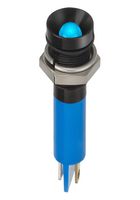 APEM Q6R1BXXB24E 发光二极管指示器 面板安装, 蓝色, 24 VDC, 6 mm, 20 mA, 1.2 cd, IP67