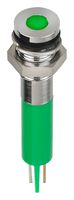 APEM Q6F1CXXG24E 发光二极管指示器 面板安装, 绿色, 24 VDC, 6 mm, 20 mA, 8 mcd, IP67