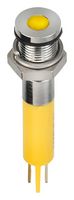 APEM Q6F1CXXY24E 发光二极管指示器 面板安装, 黄色, 24 VDC, 6 mm, 20 mA, 8 mcd, IP67