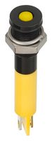 APEM Q6F1BXXY24E 发光二极管指示器 面板安装, 黄色, 24 VDC, 6 mm, 20 mA, 8 mcd, IP67