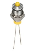 APEM Q6P6CXXY02E 发光二极管指示器 面板安装, 黄色, 2 VDC, 6 mm, 20 mA, 30 mcd, IP67