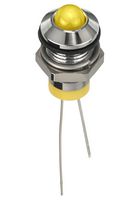 APEM Q8P6CXXY02E 发光二极管指示器 面板安装, 黄色, 2 VDC, 8 mm, 20 mA, 50 mcd, IP67
