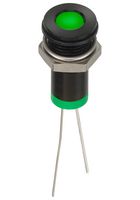 APEM Q8F6BXXG02E 发光二极管指示器 面板安装, 绿色, 2 VDC, 8 mm, 20 mA, 8 mcd, IP67