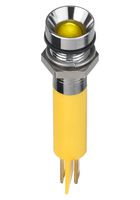 APEM Q8R1CXXY24E 发光二极管指示器 面板安装, 黄色, 24 VDC, 8 mm, 20 mA, 50 mcd, IP67
