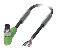 PHOENIX CONTACT 1522147 Sensor Cable, 90° M8 Plug, Free End, 6 Positions, 1.5 m, 4.9 ft