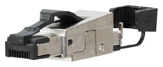 METZ CONNECT 130E405032-E 模块连接器, RJ45 插头, 1 x 1 (端口), 8P8C, Cat6a, IP20, 电缆安装