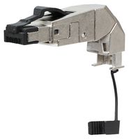 METZ CONNECT 130E405042-E 模块连接器, RJ45 插头, 1 x 1 (端口), 8P8C, Cat6a, IP20, 电缆安装
