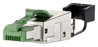 METZ CONNECT 130E405032PE 模块连接器, RJ45 插头, 1 x 1 (端口), 8P8C, Cat5, IP20, 电缆安装