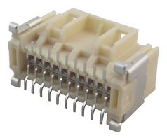 MOLEX 501931-2070 PCB插座, 线至板, 1.25 mm, 2 排, 20 触点, 母插座, 表面安装