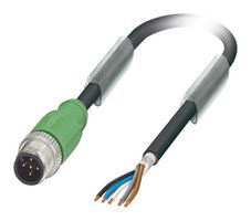PHOENIX CONTACT 1682728 Sensor Cable, M12 Plug, Free End, 5 Positions, 1.5 m, 4.9 ft